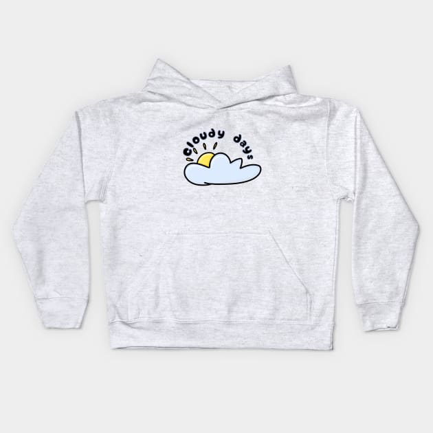 cloudy days Kids Hoodie by mouriss